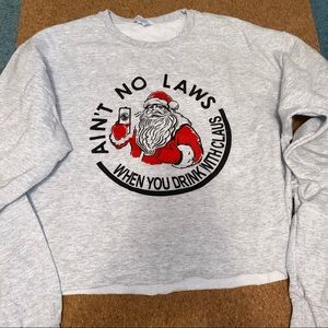 Ain’t No Laws Santa Claus Cropped Sweatshirt